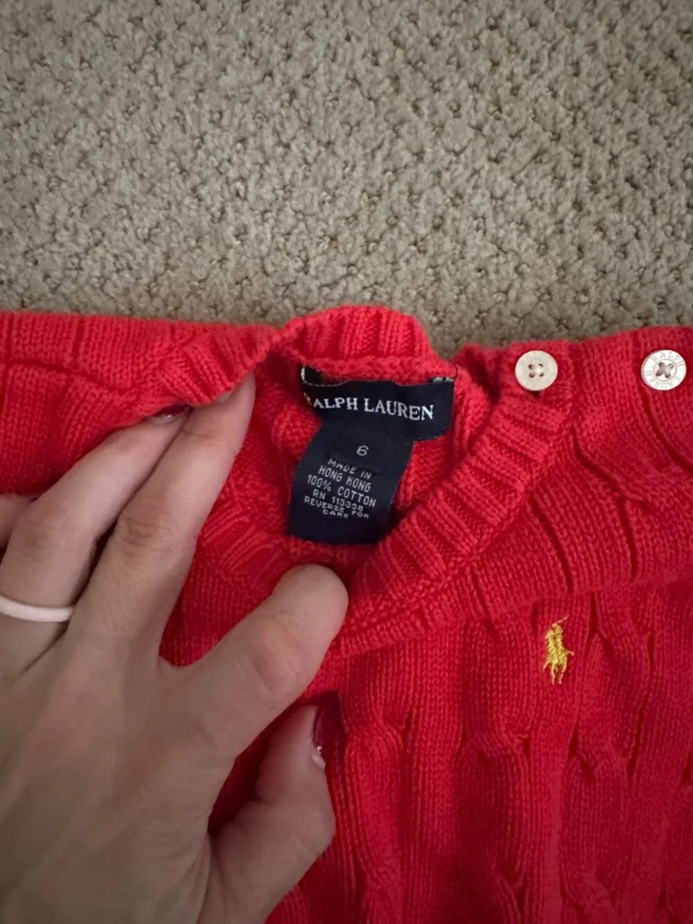 Girls Sweater Size 6 Fair Used Condition